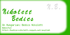 nikolett bedics business card